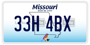 33H4BX  license plate in MO
