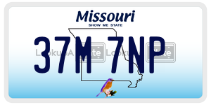 37M7NP  license plate in MO