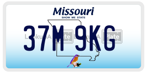 37M9KG  license plate in MO