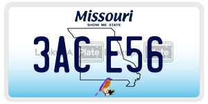 3ACE56  license plate in MO