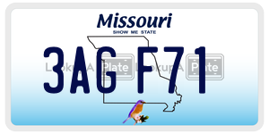 3AGF71  license plate in MO