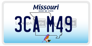 3CAM49  license plate in MO