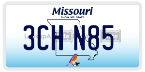 3CHN85  license plate in MO