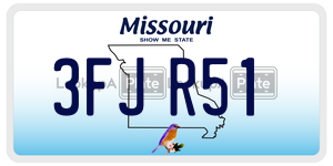 3FJR51  license plate in MO