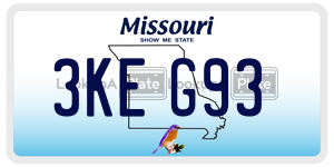 3KEG93  license plate in MO