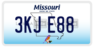 3KJE88  license plate in MO