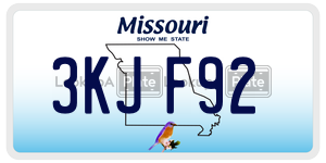 3KJF92  license plate in MO