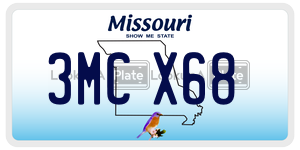 3MCX68  license plate in MO