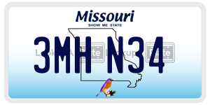 3MHN34  license plate in MO