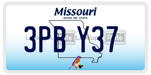 3PBY37  license plate in MO
