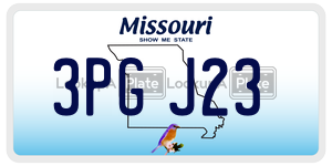 3PGJ23 license plate in Missouri