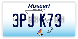 3PJK73  license plate in MO