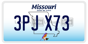 3PJX73  license plate in MO