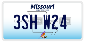 3SHW24  license plate in MO