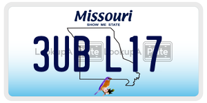 3UBL17  license plate in MO