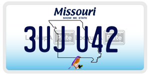 3UJU42  license plate in MO