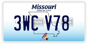 3WCV78  license plate in MO
