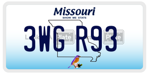 3WGR93  license plate in MO
