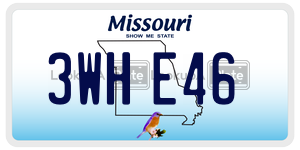 3WHE46  license plate in MO
