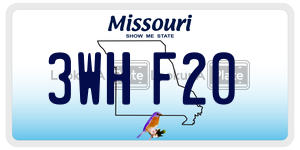 3WHF20  license plate in MO