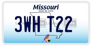 3WHT22  license plate in MO