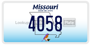 4058  license plate in MO