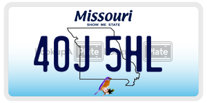 40J5HL  license plate in MO