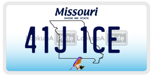 41J1CE  license plate in MO