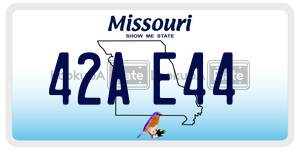 42AE44  license plate in MO