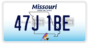 47J1BE  license plate in MO
