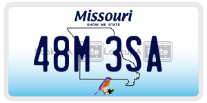 48M3SA  license plate in MO