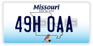 49H0AA  license plate in MO
