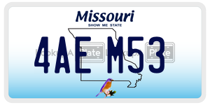 4AEM53  license plate in MO