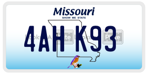 4AHK93  license plate in MO