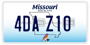 4DAZ10  license plate in MO