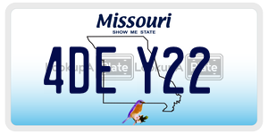 4DEY22  license plate in MO