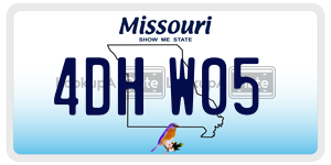 4DHW05 license plate in Missouri