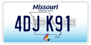 4DJK91  license plate in MO