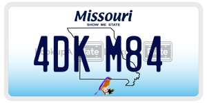 4DKM84  license plate in MO