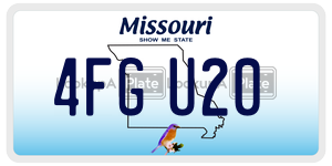 4FGU20  license plate in MO