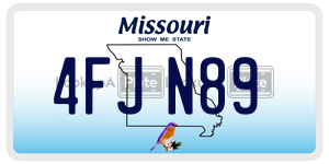 4FJN89  license plate in MO