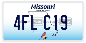 4FLC19  license plate in MO