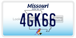 4GK66  license plate in MO