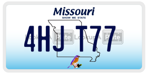 4HJT77  license plate in MO