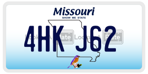 4HKJ62  license plate in MO