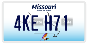 4KEH71  license plate in MO