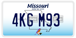 4KGM93  license plate in MO