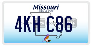 4KHC86  license plate in MO
