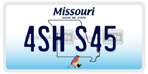 4SHS45  license plate in MO