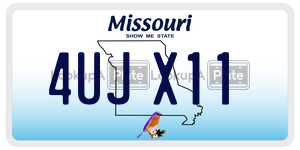 4UJX11  license plate in MO